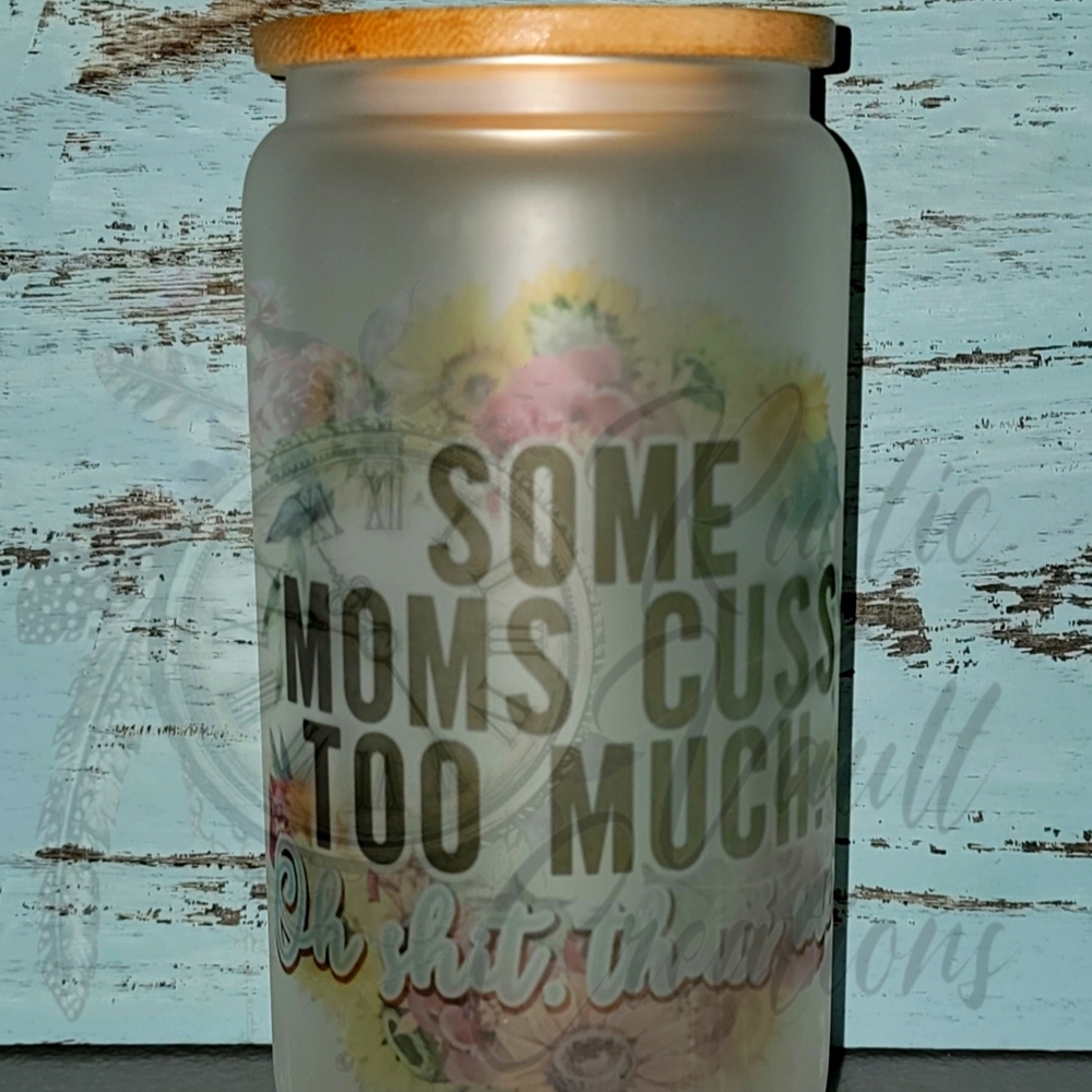 🆕 16 oz FROSTED GLASS TUMBLER